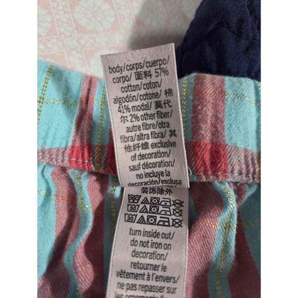 Victoria's Secret Pajama Pants Womens Blue Pink Plaid Sleepwear, Medium - Picture 2 of 4